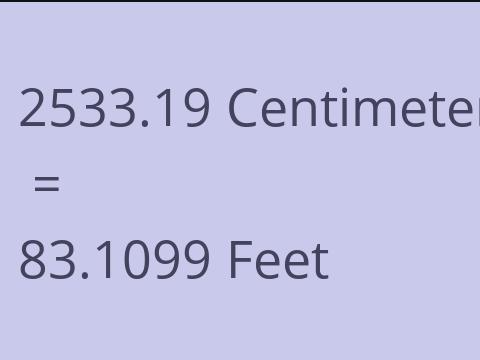 2533.19 CM TO FEET