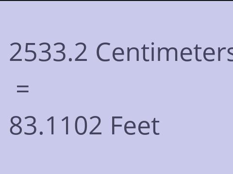 2533.2 CM TO FEET