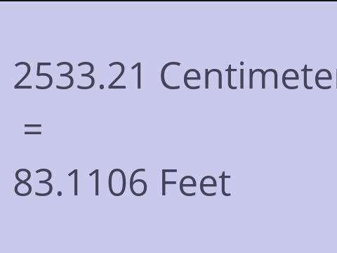 2533.21 CM TO FEET
