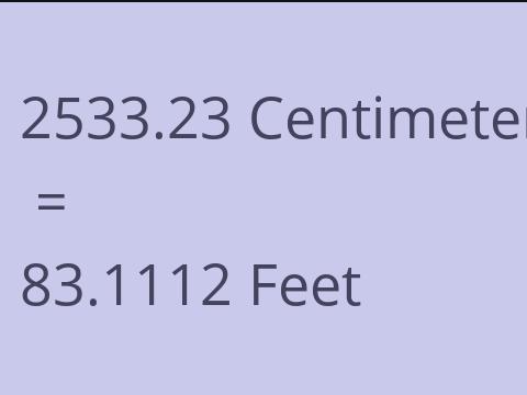2533.23 CM TO FEET