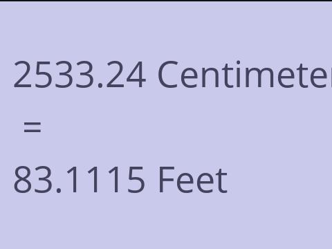 2533.24 CM TO FEET