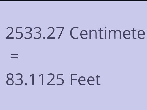 2533.27 CM TO FEET