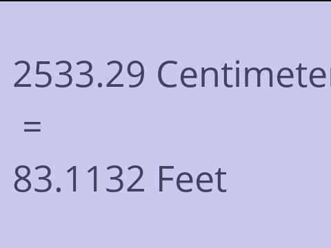 2533.29 CM TO FEET