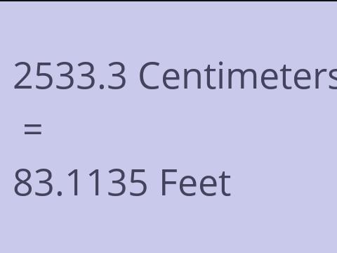 2533.3 CM TO FEET