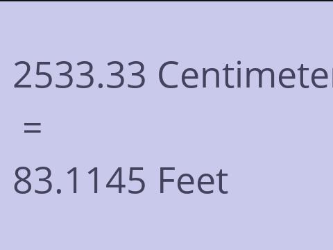 2533.33 CM TO FEET