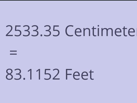 2533.35 CM TO FEET