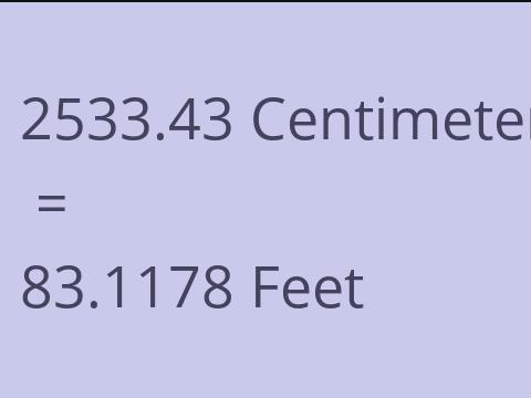 2533.43 CM TO FEET