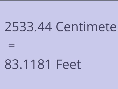 2533.44 CM TO FEET