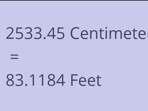 2533.45 CM TO FEET