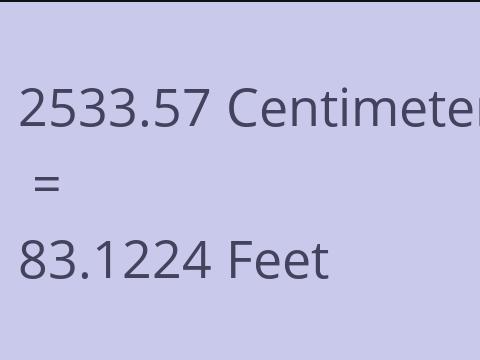2533.57 CM TO FEET