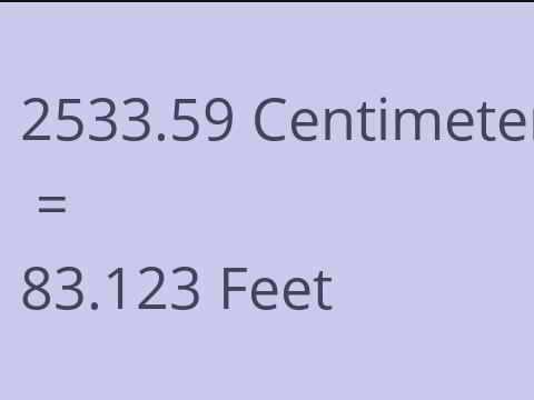 2533.59 CM TO FEET