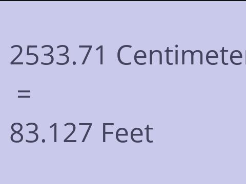 2533.71 CM TO FEET