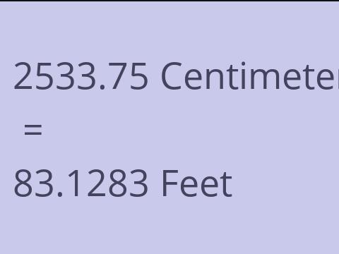 2533.75 CM TO FEET