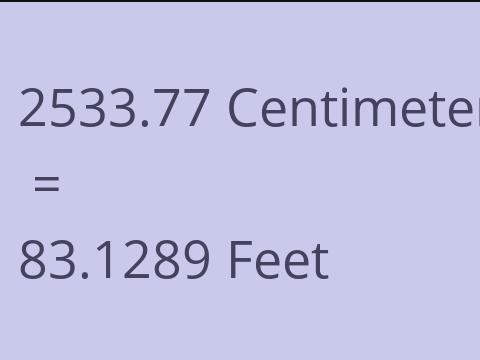2533.77 CM TO FEET