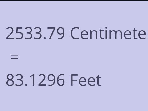 2533.79 CM TO FEET