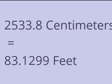 2533.8 CM TO FEET