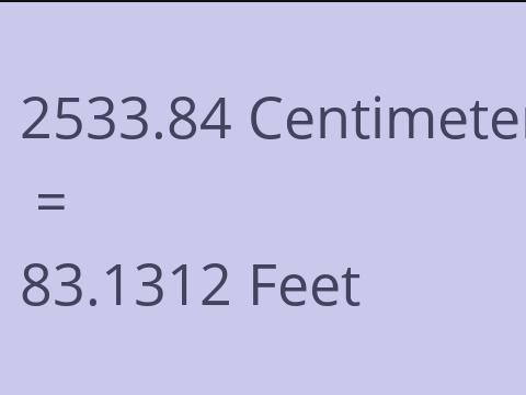 2533.84 CM TO FEET