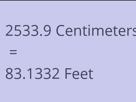 2533.9 CM TO FEET