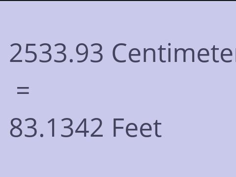 2533.93 CM TO FEET