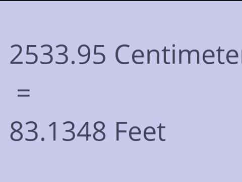 2533.95 CM TO FEET