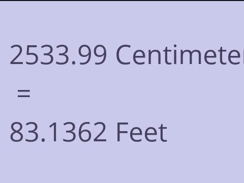 2533.99 CM TO FEET