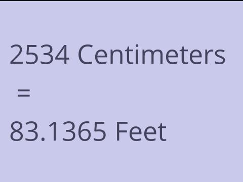 2534 CM TO FEET