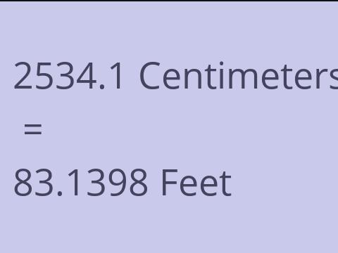 2534.1 CM TO FEET