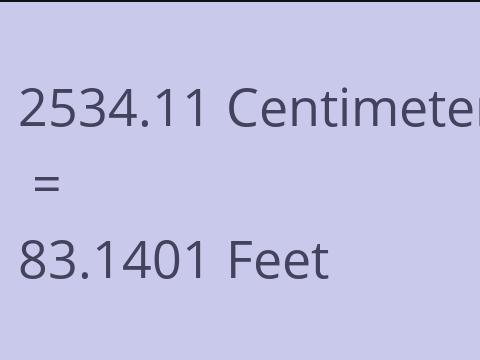 2534.11 CM TO FEET
