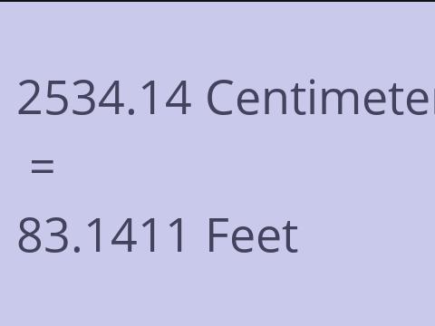 2534.14 CM TO FEET