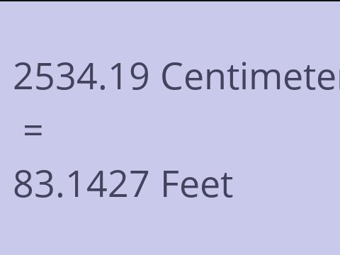 2534.19 CM TO FEET