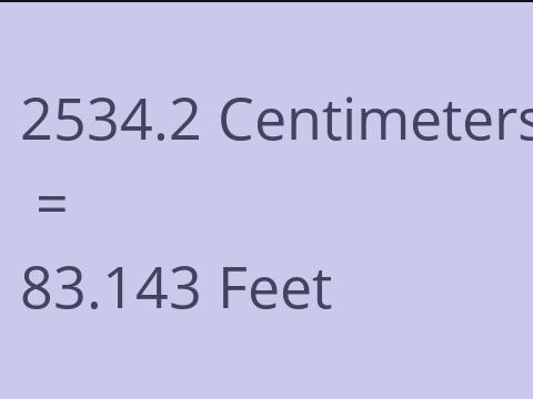 2534.2 CM TO FEET