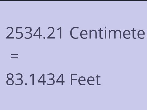 2534.21 CM TO FEET