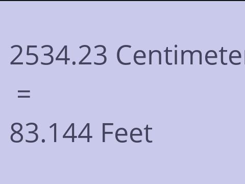 2534.23 CM TO FEET