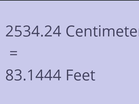 2534.24 CM TO FEET