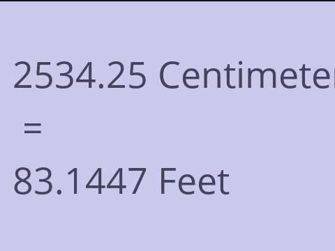 2534.25 CM TO FEET