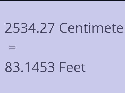 2534.27 CM TO FEET