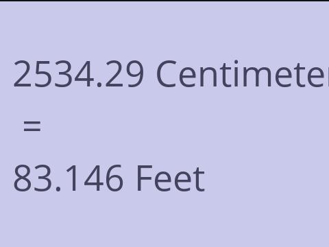 2534.29 CM TO FEET