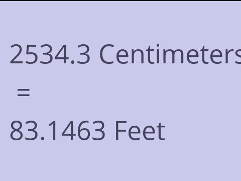 2534.3 CM TO FEET