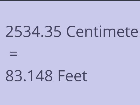 2534.35 CM TO FEET