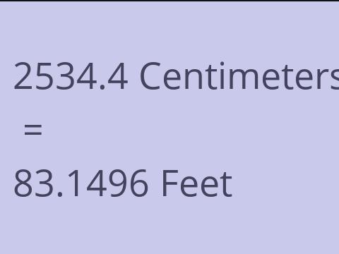 2534.4 CM TO FEET