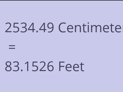 2534.49 CM TO FEET