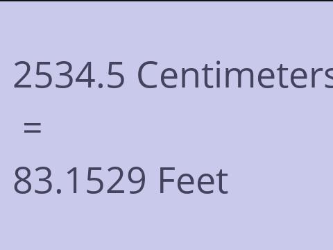 2534.5 CM TO FEET
