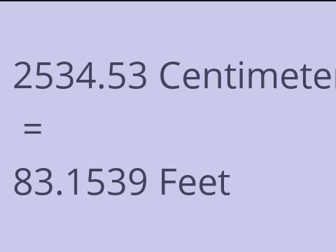 2534.53 CM TO FEET