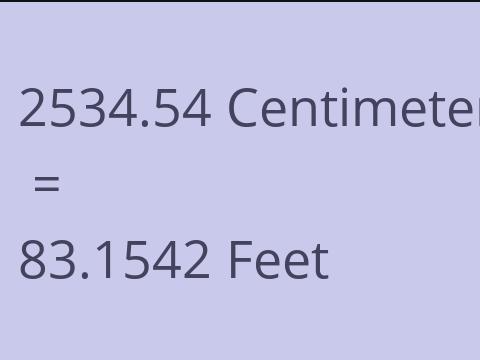 2534.54 CM TO FEET