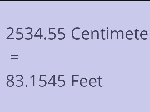 2534.55 CM TO FEET