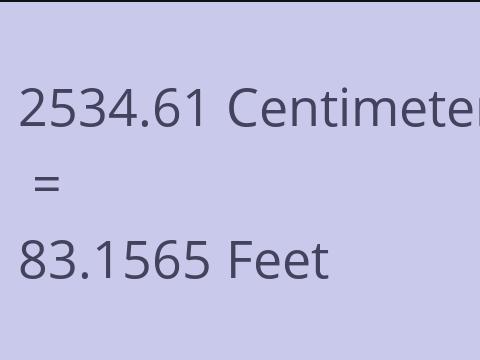 2534.61 CM TO FEET
