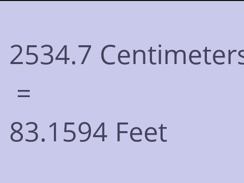 2534.7 CM TO FEET