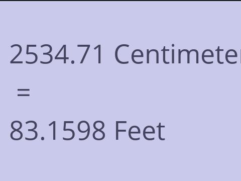 2534.71 CM TO FEET