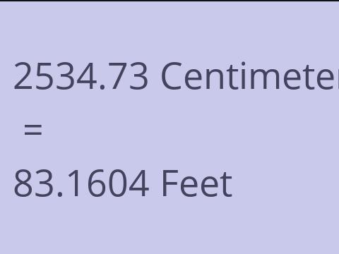 2534.73 CM TO FEET