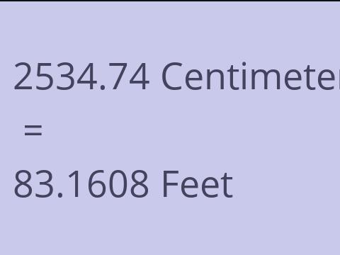 2534.74 CM TO FEET